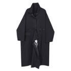 Panel Trench Coat Dress Black - One Size