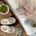 Dotted Ribbon Fleece Slippers