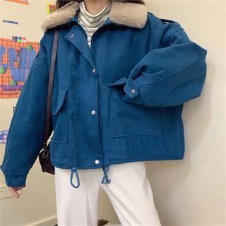 Shearling-collar Cotton Jacket