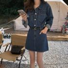 Denim Mini Shirt Dress (various Designs)