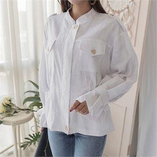 Long-sleeve Linen Parka
