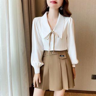Chelsea Collar Tie-neck Blouse