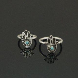 Set: Palm-accent Ring + Necklace