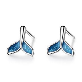 Mermaid Tail Stud Earring As Shown In Figure - One Size