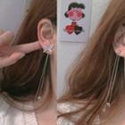Alloy Butterfly Fringed Earring 1 Pair - Silver Steel - Silver - One Size