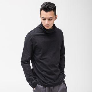 High-neck Long-sleeved T-shirt