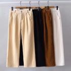 High-waist Straight-fit Corduroy Pants