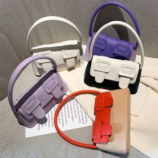 Buckled Two Tone Handbag