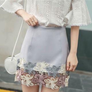 Crochet Hem Pencil Skirt