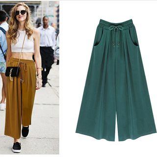 Loose-fit Oversized Straight Wide-leg Pants