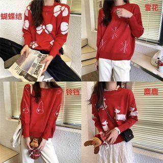 Christmas Pattern Long-sleeve Sweater