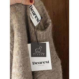 Crew-neck Wool Blend Sweater Mocha - One Size