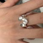 Wavy Sterling Silver Open Ring J2718 - Silver - One Size