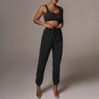 Set: Cropped Tank Top + Harem Pants