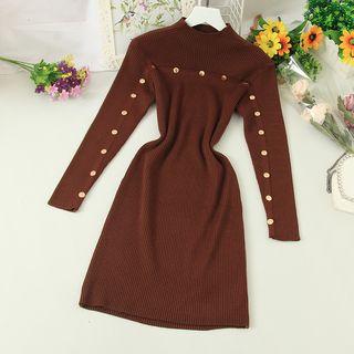 Button Sweater Dress