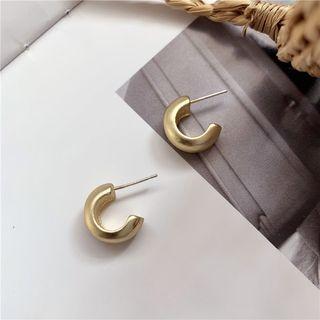 Open Hoop Earring 1 Pair - Earrings - Gold - One Size