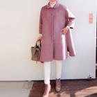 Button-trim Wool Coat