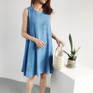 Washed Sleeveless A-line Dress