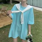 Set: Short-sleeve T-shirt + Shawl