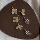 Faux Crystal Acrylic Flower Dangle Earring As Shown In Figure - One Size