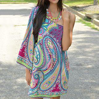 Paisley One-shoulder Tunic