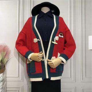 Rainbow Embroidered Toggle Cardigan