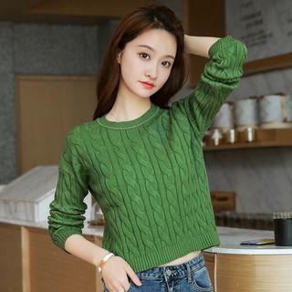 Multi-color Cropped Sweater