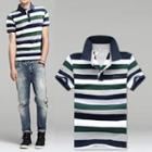Short Sleeved Striped Polo