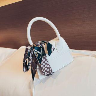 Faux Leather Tie Knotted Handbag