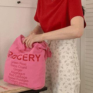 Letter Fabric Shopper Bag