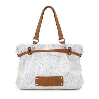 Two-tone Shoulder Bag White - One Size