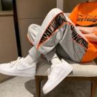 Zebra Panel Side Zip Sweatpants