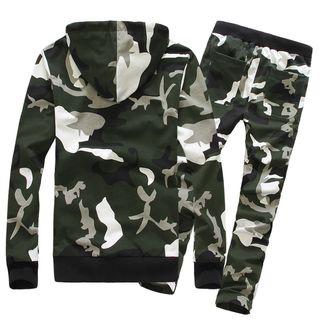 Couple Matching Set: Camouflage Hoodie + Sweatpants