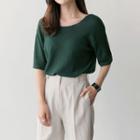 Scoop-back Knit Top