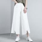 Ripped Wide-leg Cropped Pants