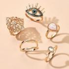 Set Of 5: Rings 13312 - Set - Gold - One Size