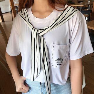 Lettering Pocket Short-sleeve T-shirt