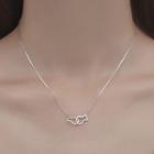 Sterling Silver Hollow Fish Necklace