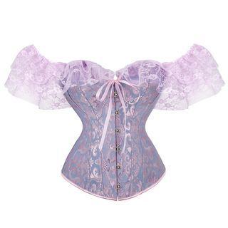 Cap-sleeve Lace Corset Top