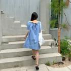 Square-neck Mini Swing Dress