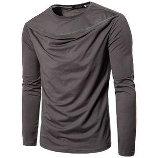 Long Sleeve Draped T-shirt