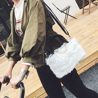 Furry Trim Shoulder Bag