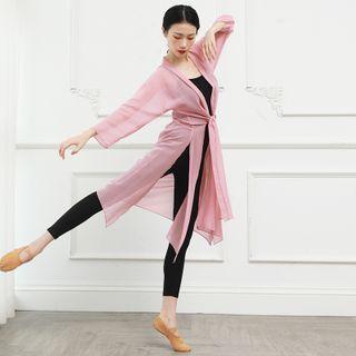 3/4-sleeve Chiffon Dance Cover Up