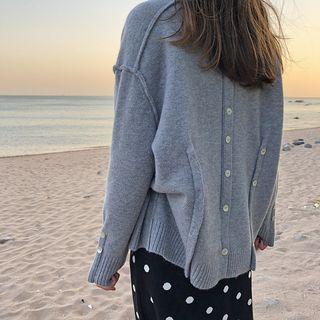 Button-back Sweater