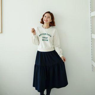 2-in-1 Tiered Sweatshirt Dress