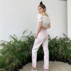 Tie Dyed Straight-cut Pants