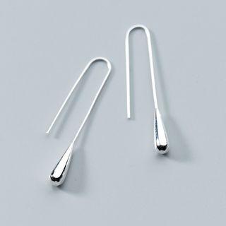 925 Sterling Silver Drop Earring 1 Pair - Silver - One Size