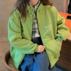 Loose-fit Zip-up Printed Jacket