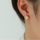 Rhinestone Alloy Earring 1 Pair - Stud Earrings - Gold - One Size