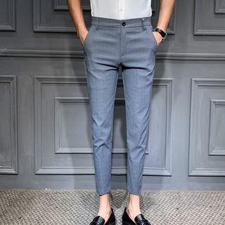 Checker Cropped Dress Pants